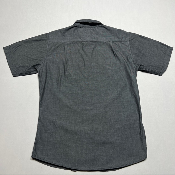 Airwalk Slim Fit Button Up Shirt Mens M Black Gray Striped Short Sleeve - Picture 7 of 8